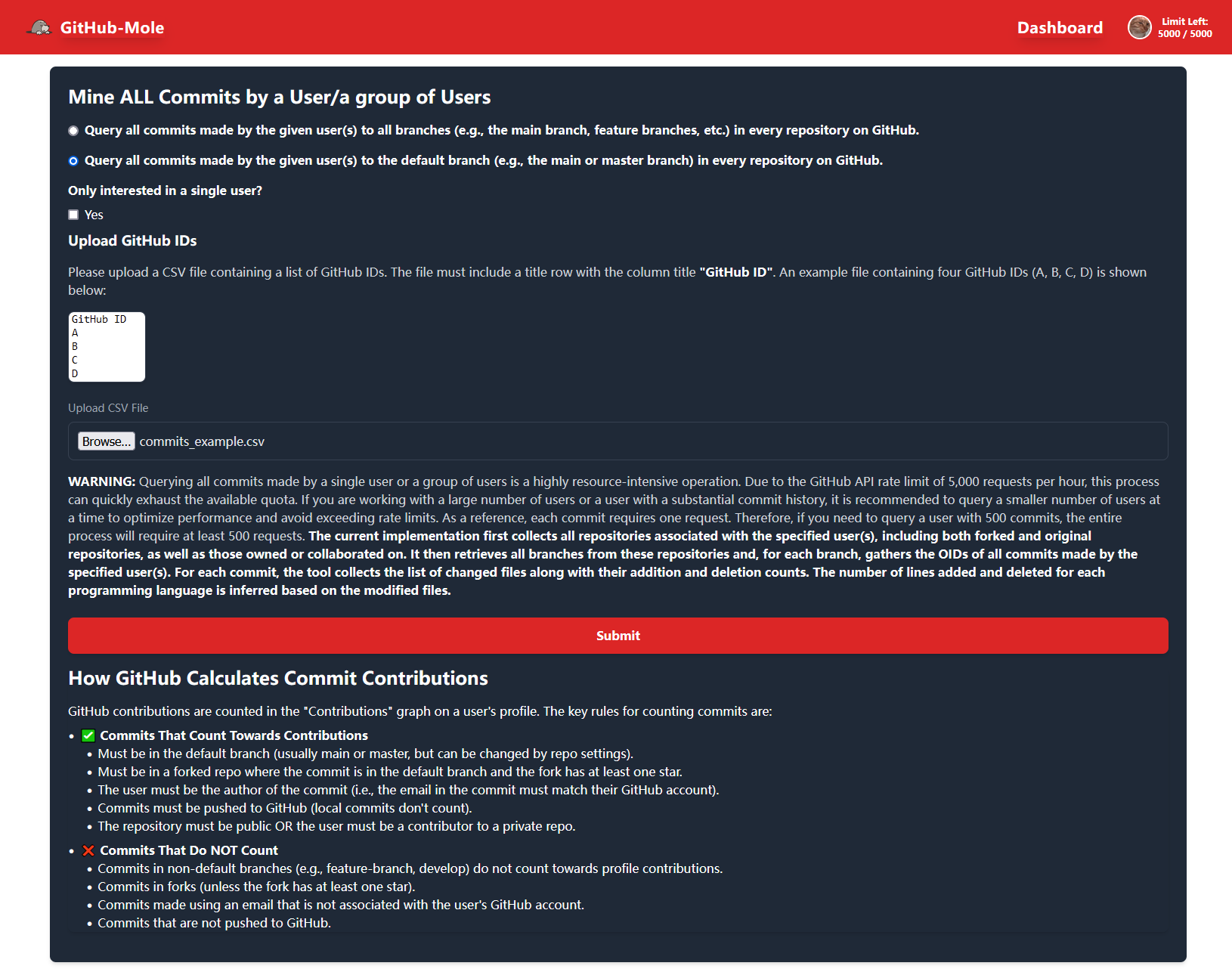 Default Branch Query Screenshot